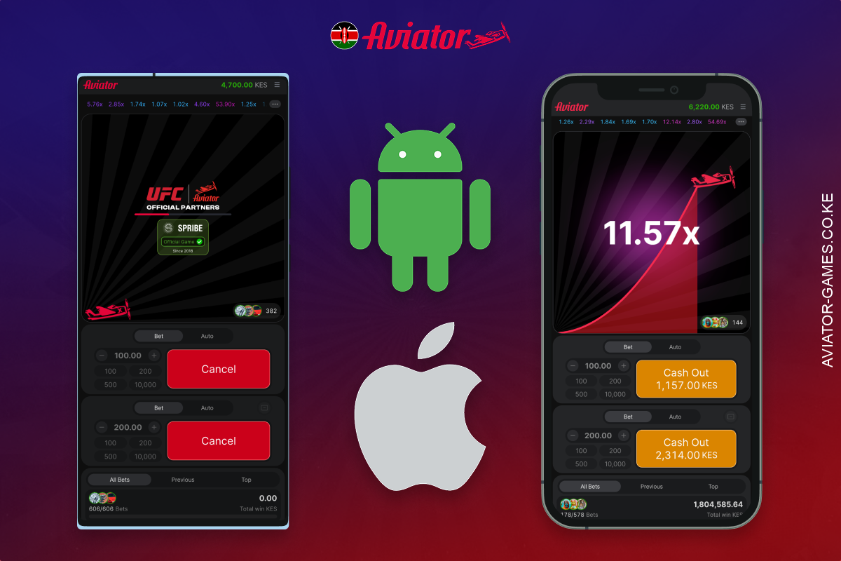 You can download the Aviator app in Kenya for both Android and iOS